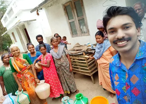 അട്ടപ്പാടിയിൽ ഷൂട്ടിംഗ് തിരക്കിനിടയിലും കുടിവെള്ളമെത്തിച്ച് നടൻ സന്തോഷ് പണ്ഡിറ്റ്