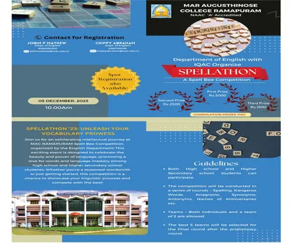 രാമപുരം കോളെജിൽ സ്പെല്ലാത്തോൺ 2 K 23" നാളെ