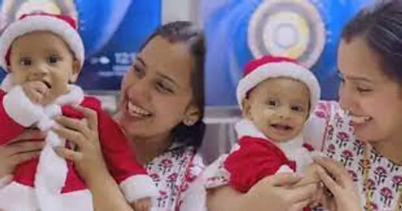 സാന്താക്ലോസായി ആരാധകർക്ക് മുന്നിലെത്തി വിജയ്‍യുടെ മകൻ ആത്മജ