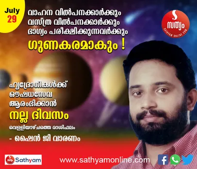 വാഹന വില്‍പനക്കാര്‍ക്കും വസ്ത്ര വില്‍പനക്കാര്‍ക്കും ഗുണകരമാകും. ഹൃദ്രോഗികള്‍ക്ക് ഔഷധ സേവ ആരംഭിക്കാന്‍ നല്ല ദിവസം - ശംഖ് രാശി പ്രകാരം വെള്ളിയാഴ്ച നിങ്ങള്‍ക്കിങ്ങനെ