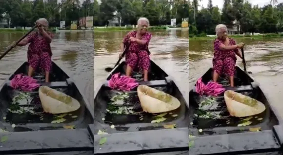 അറുപത്തഞ്ചിലും തോണിയേറി തുഴയെറിഞ്ഞ ഓമനച്ചേച്ചിയെ നാടറിഞ്ഞപ്പോൾ