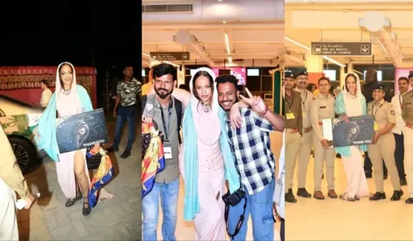 WATCH: Rihanna Poses With Paparazzi, Hugs Cops At Jamnagar Airport