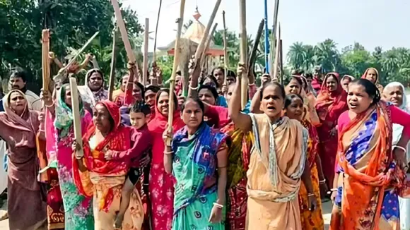 sandeshkali women protest