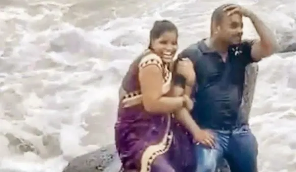 Video: Woman Drowns In Mumbai Sea While Taking Photo During High Tide