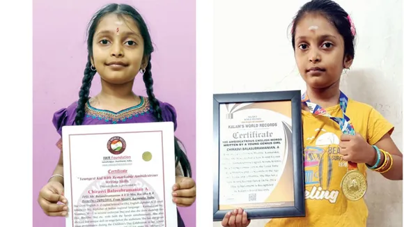 Meet Chirasvi Balasubramanian, India's Youngest Ambidextrous Prodigy