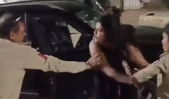 Viral Video: Drunk Woman In Vadodara Abuses And Attacks Cops