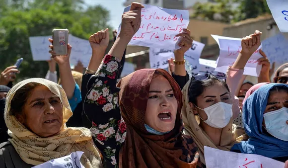 'Don't Take My Bread And Water': Women Protest Taliban's Beauty Salon Ban