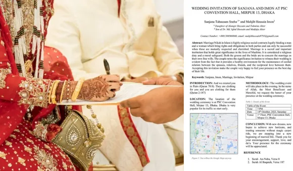 Why Is A Dhaka Couple's 'Research Based' Wedding Card Making Buzz?