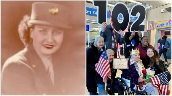 WATCH: US Airlines Celebrates World War Veteran's 102nd Birthday