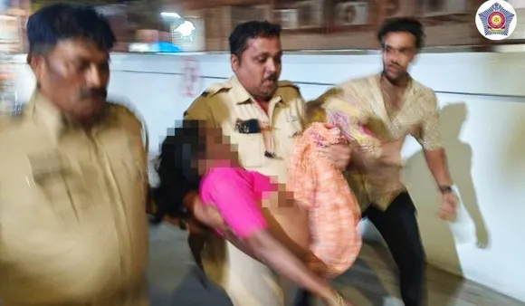 Mumbai Cop Carries Elderly Woman Hit By Vehicle In Arms To Hospital