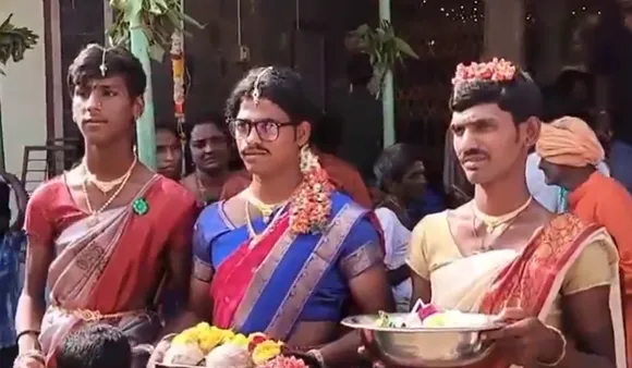 Watch: Why Men Wear Sarees And Jewels On Holi In An Andhra Village