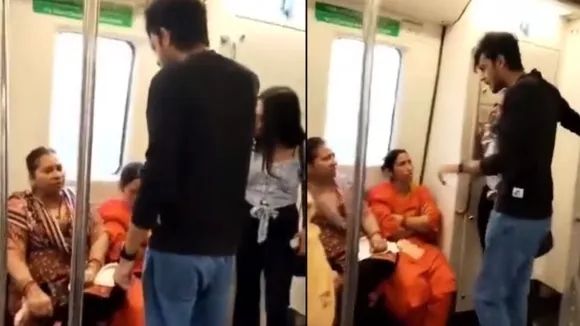 Watch: Women Slams Couple For Standing Too Closely In Delhi Metro