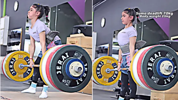 Watch: India's Youngest Weightlifter Arshia Goswami Tackles Thrice Her Body Weight