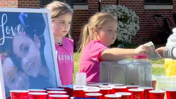 Girls makes lemonade to fund, image: CBS 