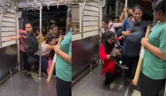 Women Rush To Enter Mumbai Local Train Compromising Safety