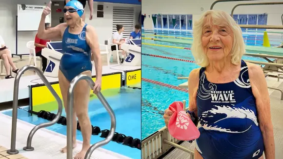Watch: 99YO Canadian Swimmer Betty Brussel Smashes 3 World Records