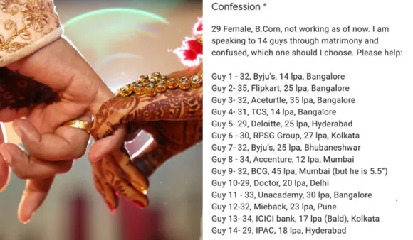 Woman Seeks Help To Choose "Right One" From 14 Men, Internet Reacts