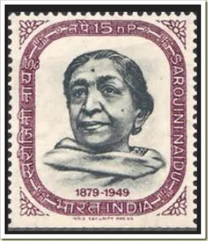 Sarojini Naidu on a stamp/ Indian Women freedom fighters