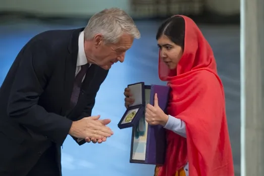 Malala receives the Nobel Peace Prize