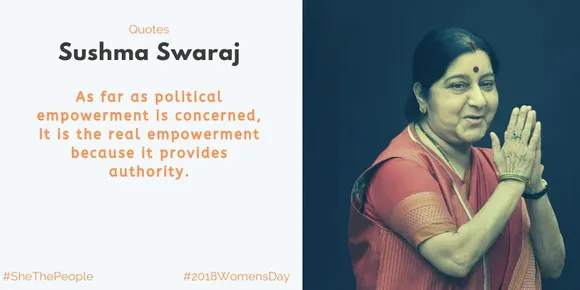 Sushma Swaraj on Women
