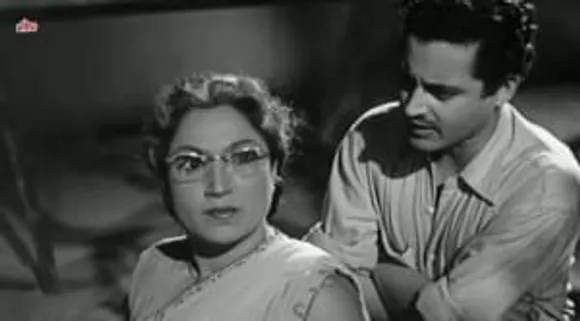 Lalita Pawar and Guru Dutt in Mr&Mrs 55