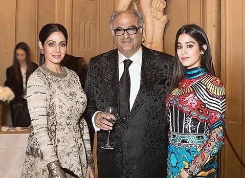 Janhvi Kapoor with parents Sridevi and Boney Kapoor