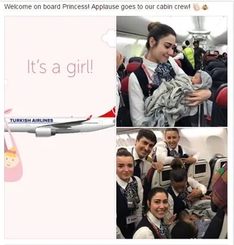 Turkish Airlines Flight Crew Delivers Baby 2