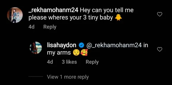 lisa haydon third baby