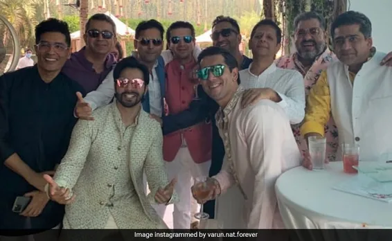 On His Wedding Day, Here's A Pic Of Varun Dhawan Chilling With His Squad In Alibaug