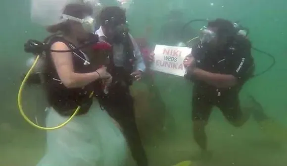 India's First Underwater Wedding Takes Place In Kovalam