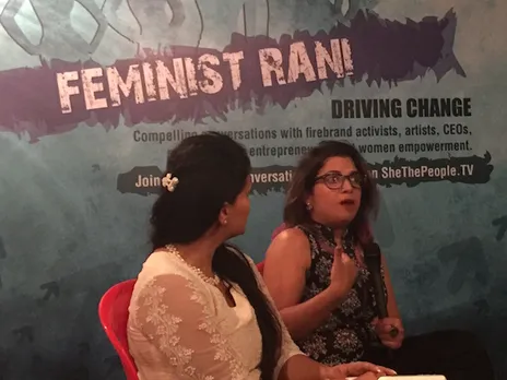 Aditi Mittal makes a point at Feminist Rani