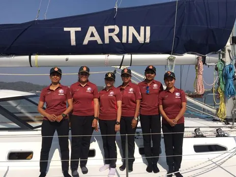 The all-women crew who will sail Tarini
