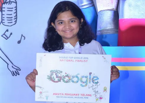 Anvita Prashant Telang from Vibgyor High School, Pune won D4G Contest. Photo credits- bgr.in