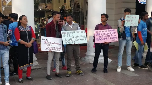 Men Stage Demonstration In Delhi In Support Of #MeToo