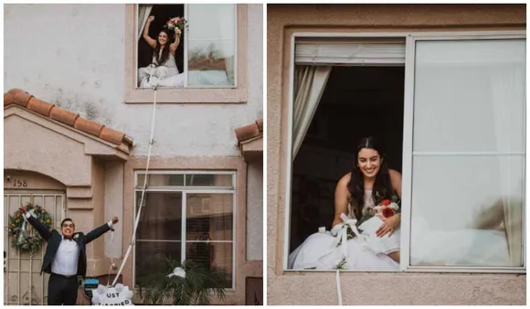 Couple's Unique Quarantine Wedding After Bride Tests COVID-19 Positive Makes Internet Gush
