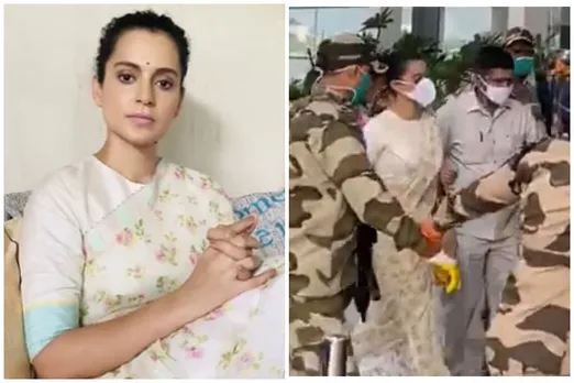 Viral Video: Journalists jostle to get Kangana on Flight, Ignore Distancing & COVID