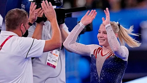 Jade Carey Expresses Gratitude Towards Her Coach Father After Winning Gold