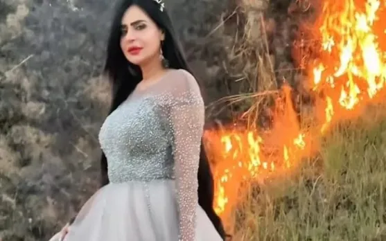 Pakistani TikTok Star Humaira Asghar Gets Backlash For Posing By Forest Fire