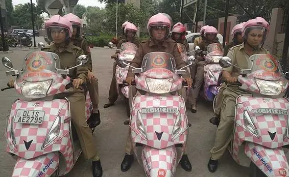 Delhi Police Trolled For Pink Scooters Given To Women Patrolling Team