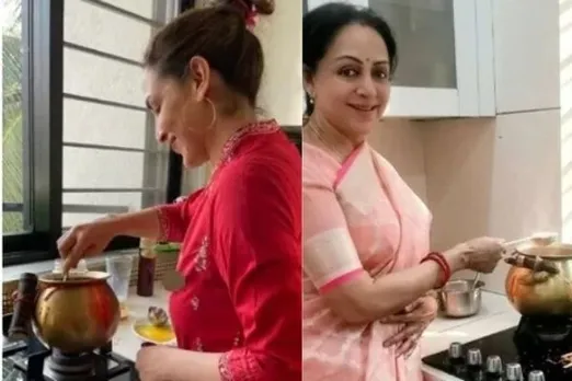 Keeping Traditions Alive: Hema Malini And Esha Deol Make Pongal At Home