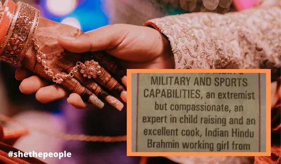 "Child Raising Expert, Excellent Cook": Viral Ad Exposes Sexism In Marriage Market