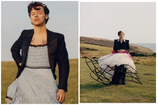 Harry Styles Poses In A Dress For Vouge, Social Media Can't Make Up Its Mind Whether To Love Or Hate It