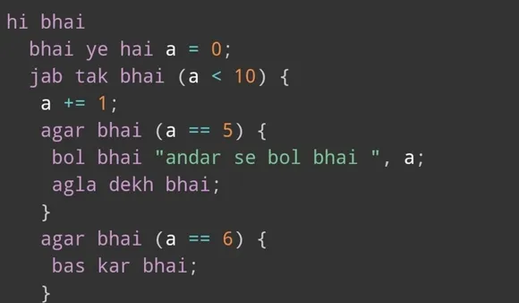 "Bhai Lang": New Programming Language By 2 Indians Goes Viral