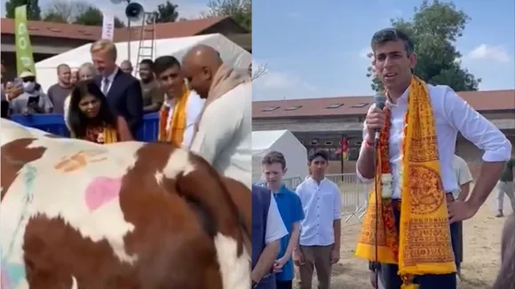 UK PM Candidate Rishi Sunak And Wife Akshata Murthy Perform 'Gau Pooja' In London