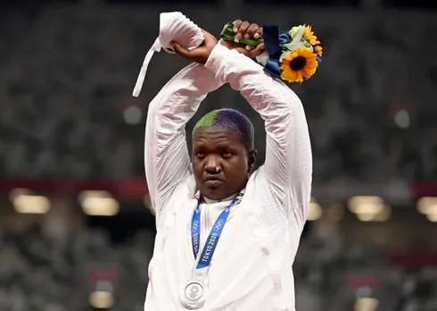 Why Did US Shot Putter Raven Saunders Gesture 'X' On Olympic Podium?