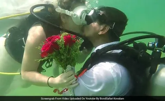 Couple Says 'I Do' Under Water In Kovalam