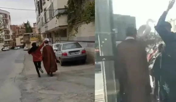 Watch Video: After Mahsa Amini's Custodial Death Iranians Knock Turbans Off In Protest