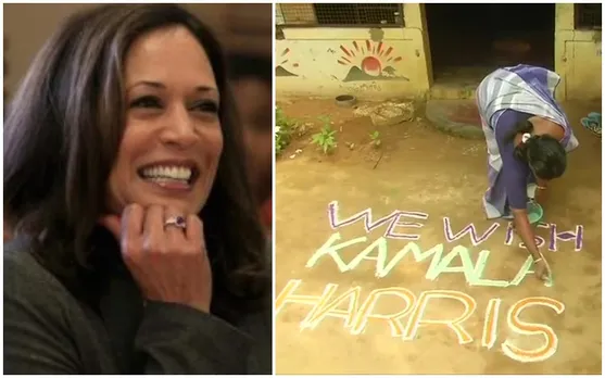 In Tamil Nadu, Villagers Make Rangoli To Show Support For Kamala Harris In the US Election