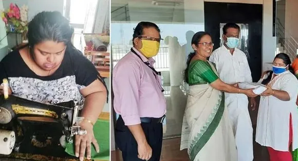 Differently-Abled Woman Makes 1000 Masks For Health Workers