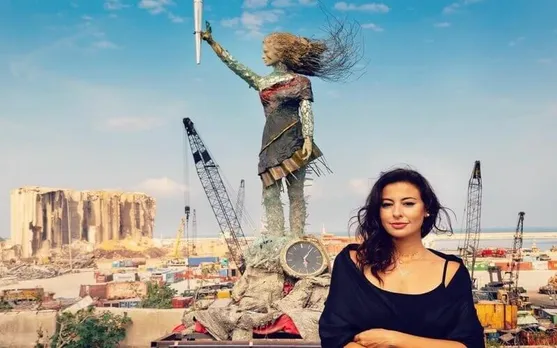 Lebanese Artist Hayat Nazer Creates Inspirational Sculpture From Blast Debris